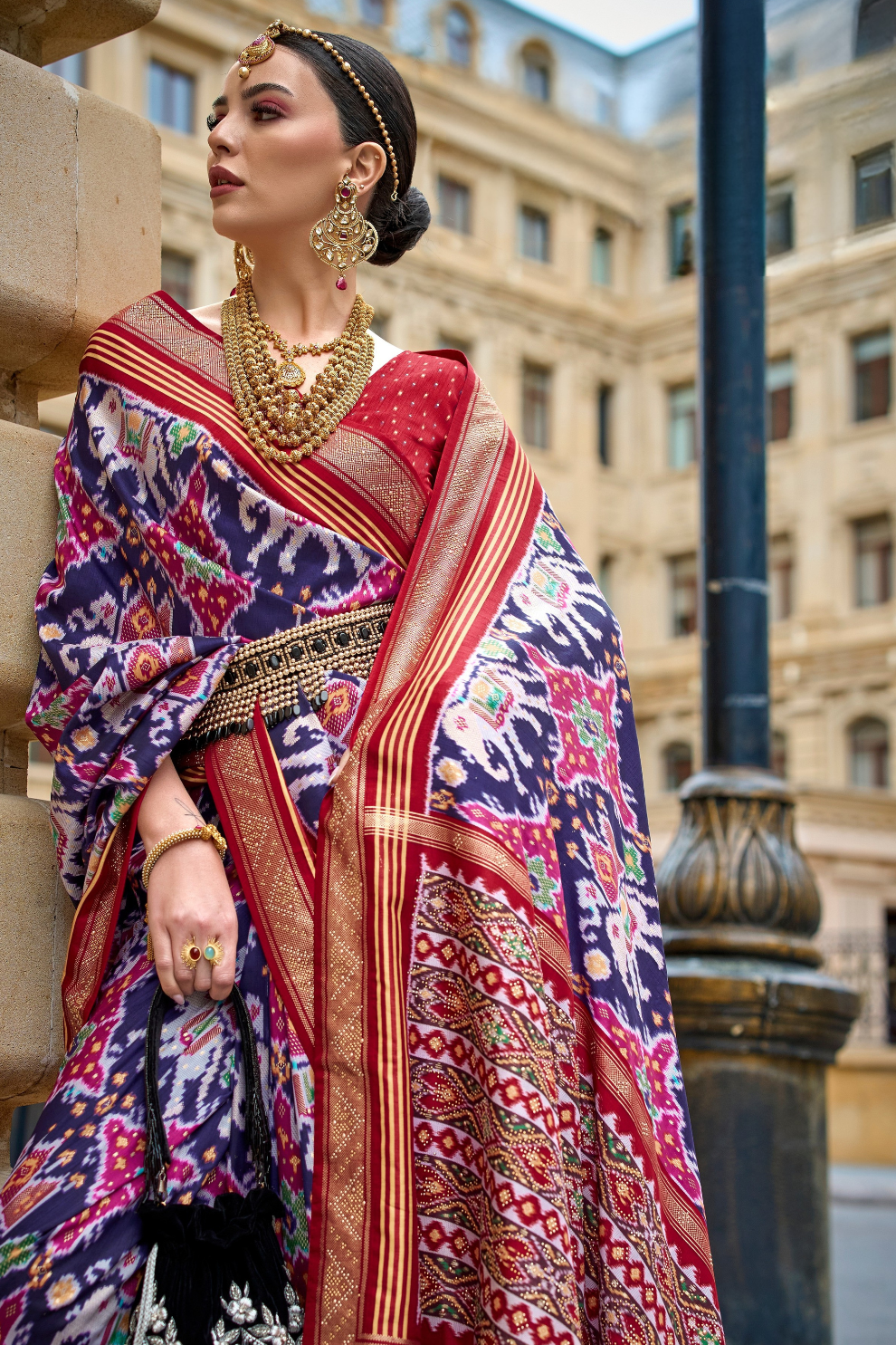 Premium Printed Saree in Polyester Viscose Silk with Shine