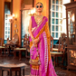 Pure Viscose Silk Saree with Silk Blend Designer Print