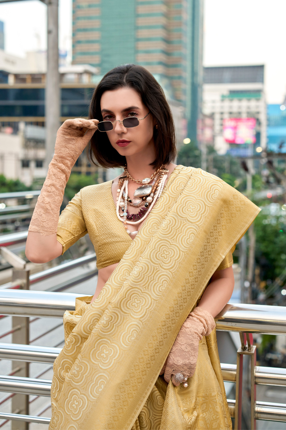 Handloom Kanchivaram Buttery Silk Saree with Rich Zari Weaving - LaVante Fashion