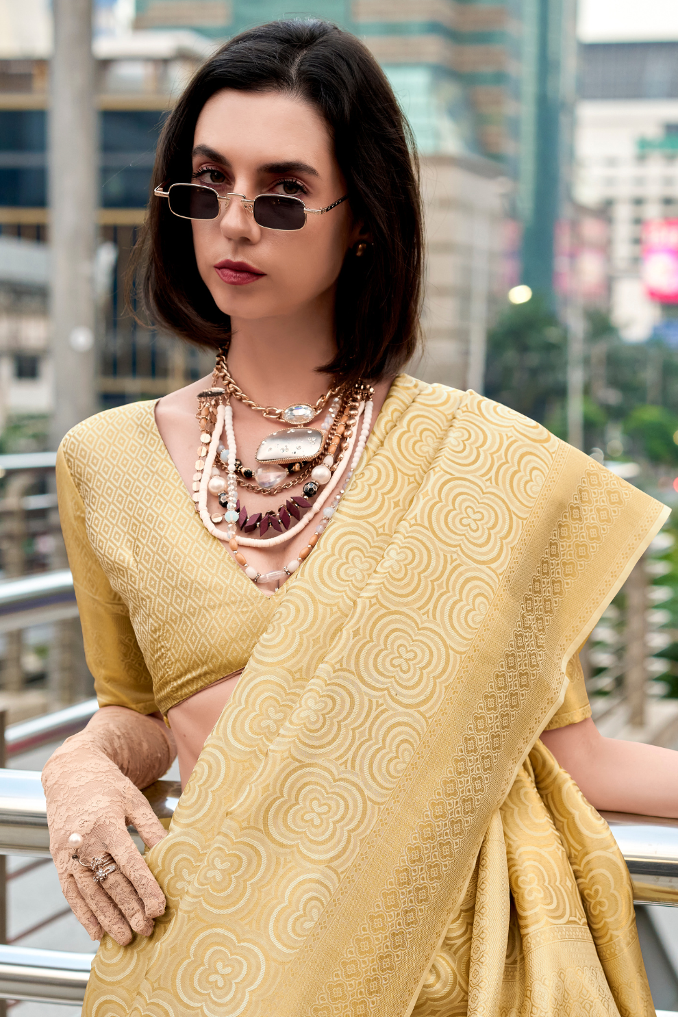 Handloom Kanchivaram Buttery Silk Saree with Rich Zari Weaving - LaVante Fashion