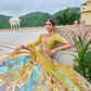 Beautifully Shaded Silk Lehenga with Handcrafted Embroidery & Cutwork