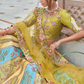 Beautifully Shaded Silk Lehenga with Handcrafted Embroidery & Cutwork