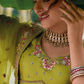 Beautifully Shaded Silk Lehenga with Handcrafted Embroidery & Cutwork
