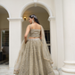 Graceful Thread and Sequin Embroidered Net Lehenga for Parties
