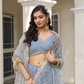 Graceful Thread and Sequin Embroidered Net Lehenga for Parties