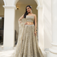 Graceful Thread and Sequin Embroidered Net Lehenga for Parties