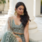 Graceful Thread and Sequin Embroidered Net Lehenga for Parties
