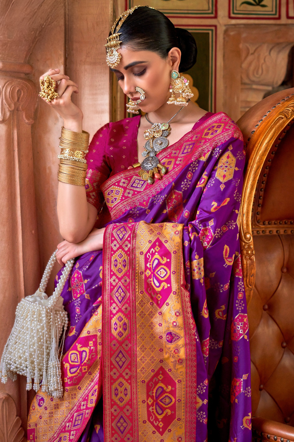 Graceful Silk Saree with Timeless Printed Art Design