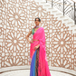 Digital Floral Printed Crepe Silk Saree with Graceful Drape