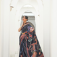 Digital Floral Printed Crepe Silk Saree with Graceful Drape