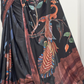 Digital Floral Printed Crepe Silk Saree with Graceful Drape