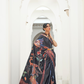 Digital Floral Printed Crepe Silk Saree with Graceful Drape