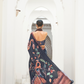 Digital Floral Printed Crepe Silk Saree with Graceful Drape