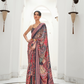 Digital Floral Printed Crepe Silk Saree with Graceful Drape