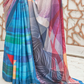 Digital Floral Printed Crepe Silk Saree with Graceful Drape