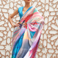 Digital Floral Printed Crepe Silk Saree with Graceful Drape