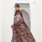 Digital Floral Printed Crepe Silk Saree with Graceful Drape