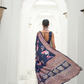 Digital Floral Printed Crepe Silk Saree with Graceful Drape