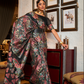 Floral Zari Silk Blend Banarasi Saree with Elegant Weave