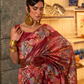 Floral Zari Silk Blend Banarasi Saree with Elegant Weave
