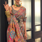 Kashmiri Modal Pashmina Silk Saree with Traditional Elegance