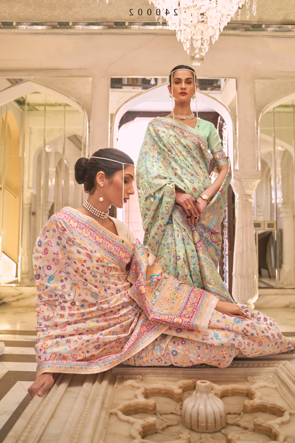 Premium Modal Silk Saree with Kashmiri Handloom Design