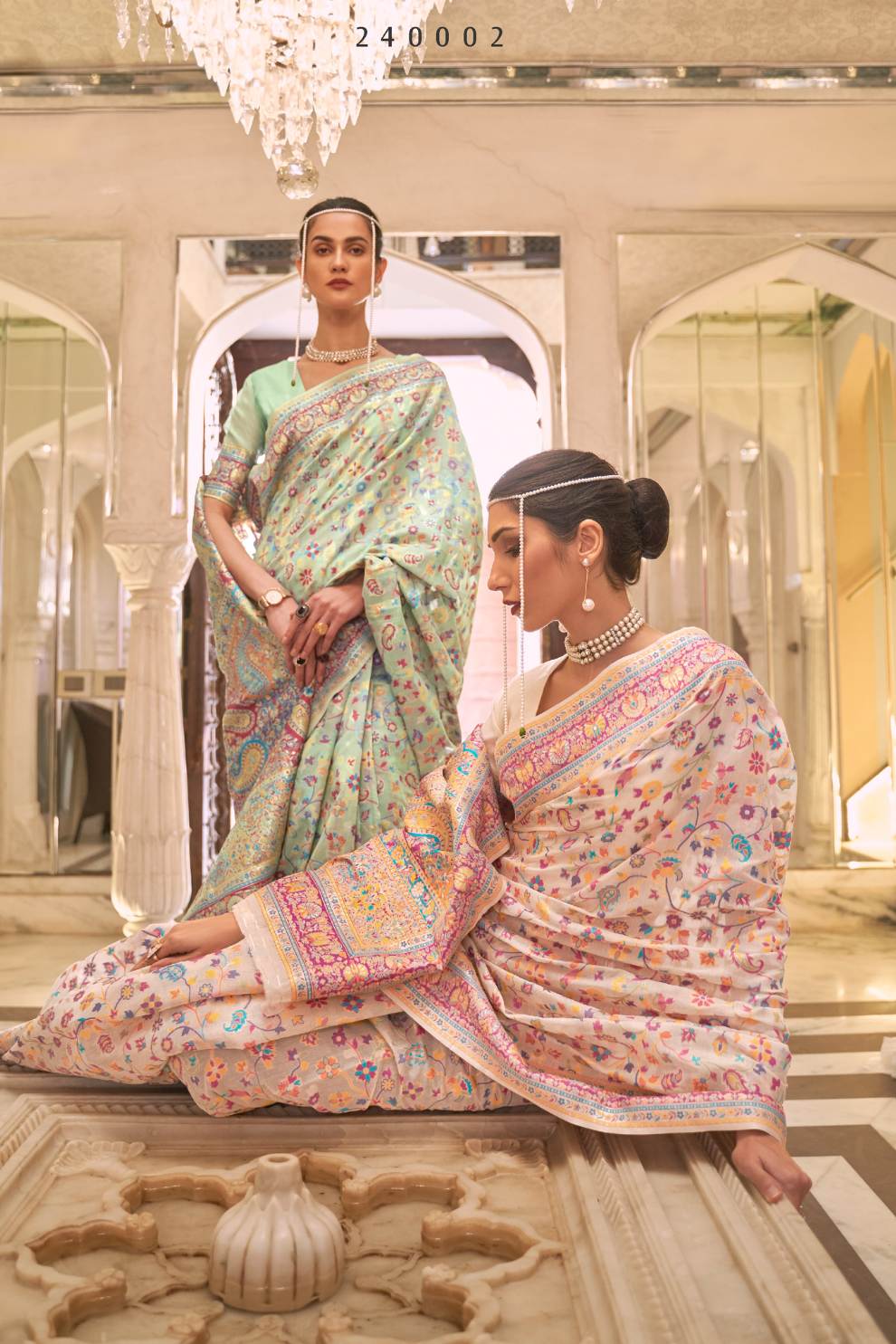 Premium Modal Silk Saree with Kashmiri Handloom Design