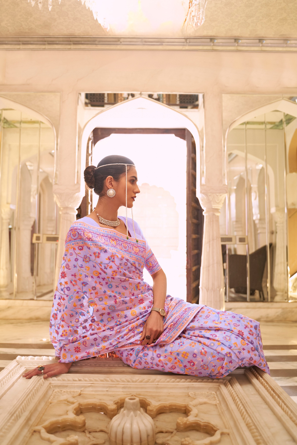 Premium Modal Silk Saree with Kashmiri Handloom Design
