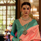 Graceful Kanjeevaram Silk Blend Saree with Motif Work