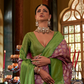 Graceful Kanjeevaram Silk Blend Saree with Motif Work