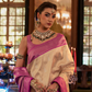 Graceful Kanjeevaram Silk Blend Saree with Motif Work