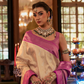 Graceful Kanjeevaram Silk Blend Saree with Motif Work