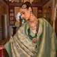 Elegant Silk Blend Saree with Kanjivaram Weave