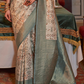 Elegant Silk Blend Saree with Kanjivaram Weave