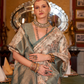 Elegant Silk Blend Saree with Kanjivaram Weave