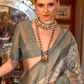 Elegant Silk Blend Saree with Kanjivaram Weave
