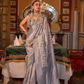 Elegant Silk Blend Saree with Kanjivaram Weave
