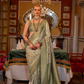 Elegant Silk Blend Saree with Kanjivaram Weave