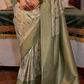 Elegant Silk Blend Saree with Kanjivaram Weave