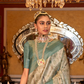 Elegant Silk Blend Saree with Kanjivaram Weave