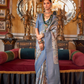Traditional Woven Silk Blend Saree in Kanjivaram Design