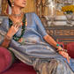 Traditional Woven Silk Blend Saree in Kanjivaram Design