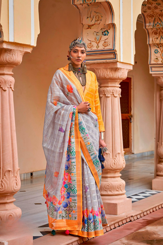 LAVANTE_FASHION_LINEN_KORA_S.P_WITH_WOVEN_CHECKS_WITH_EXCLUSIVE_FORAL_PRINT_WITH_MAGNUM_FINISH_6 - LaVante Fashion