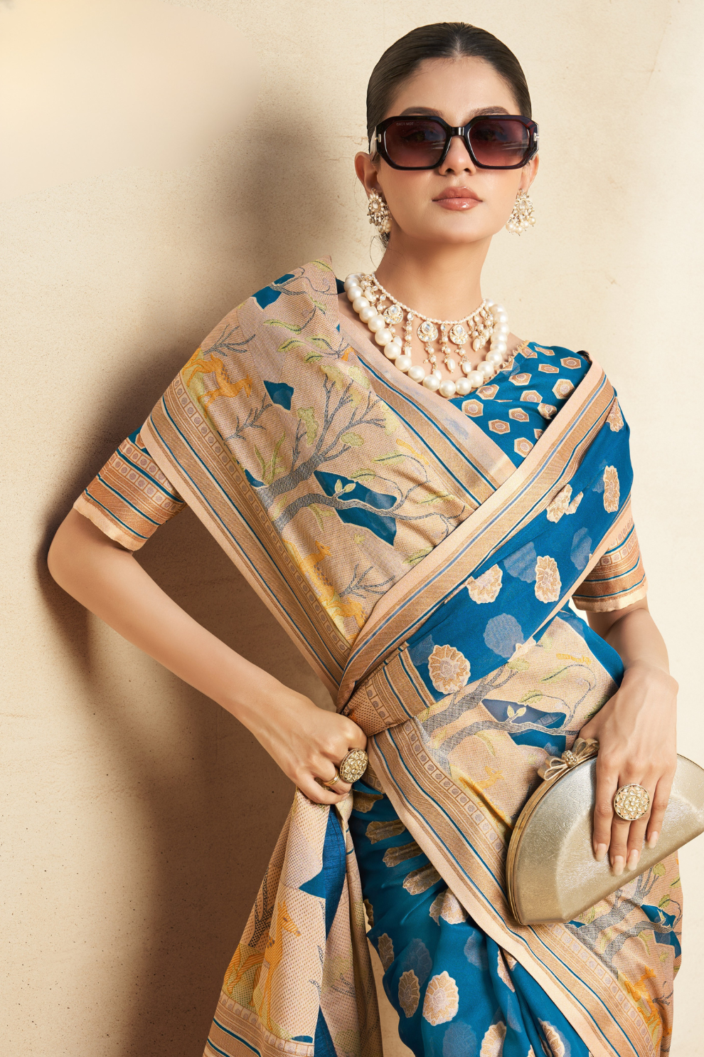 Georgette Saree with Artistic Burnout Butti for Occasions