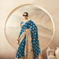 Georgette Saree with Artistic Burnout Butti for Occasions