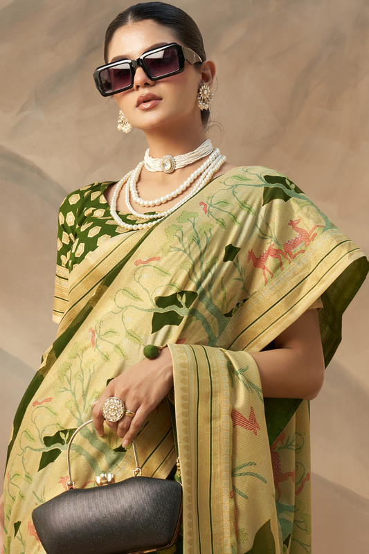 Georgette Saree with Artistic Burnout Butti for Occasions