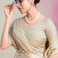 Luxury Georgette Saree Featuring Burnout Detailing