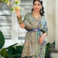 Pure Viscose Georgette Saree with Burnout Fancy Design