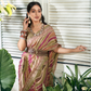 Pure Viscose Georgette Saree with Burnout Fancy Design
