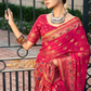 Luxury Polyester Viscose Georgette Saree with Burnout Traditional Design